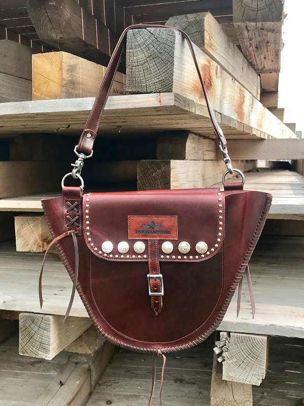 Brown saddle top bag purse