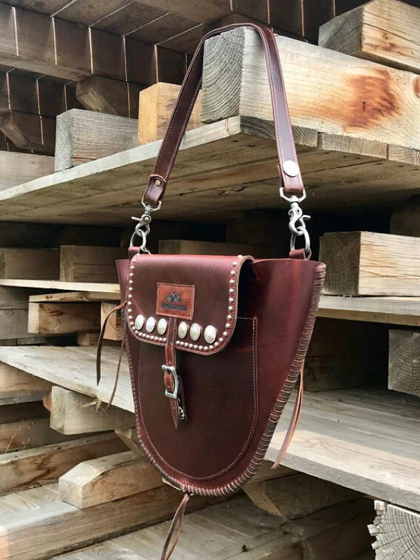 Brown saddle 2024 bag purse