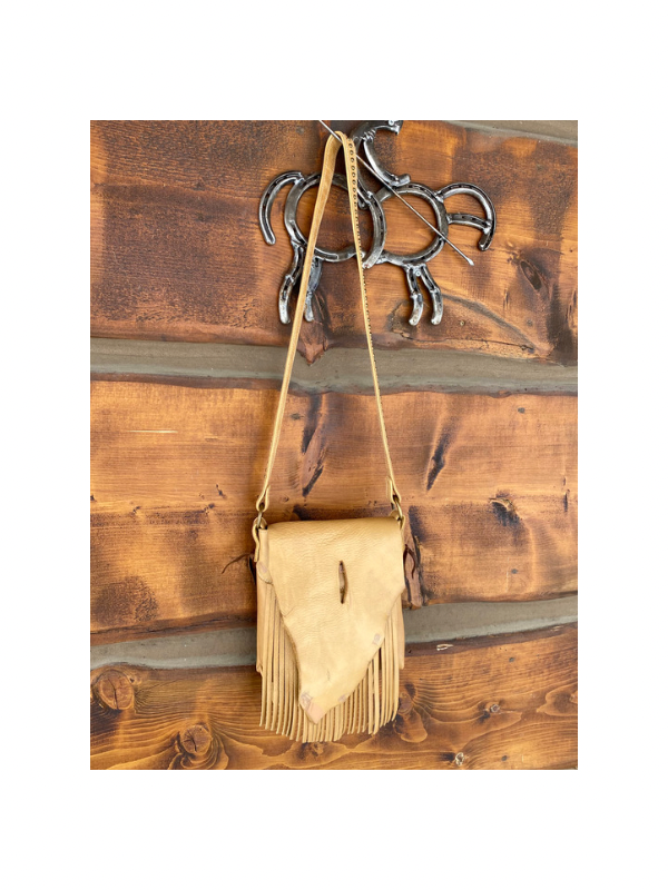 Small Raw Edge Fringe Crossbody - Paige Leather