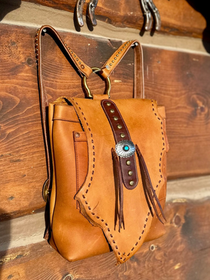 Medium Raw Edge Backpack