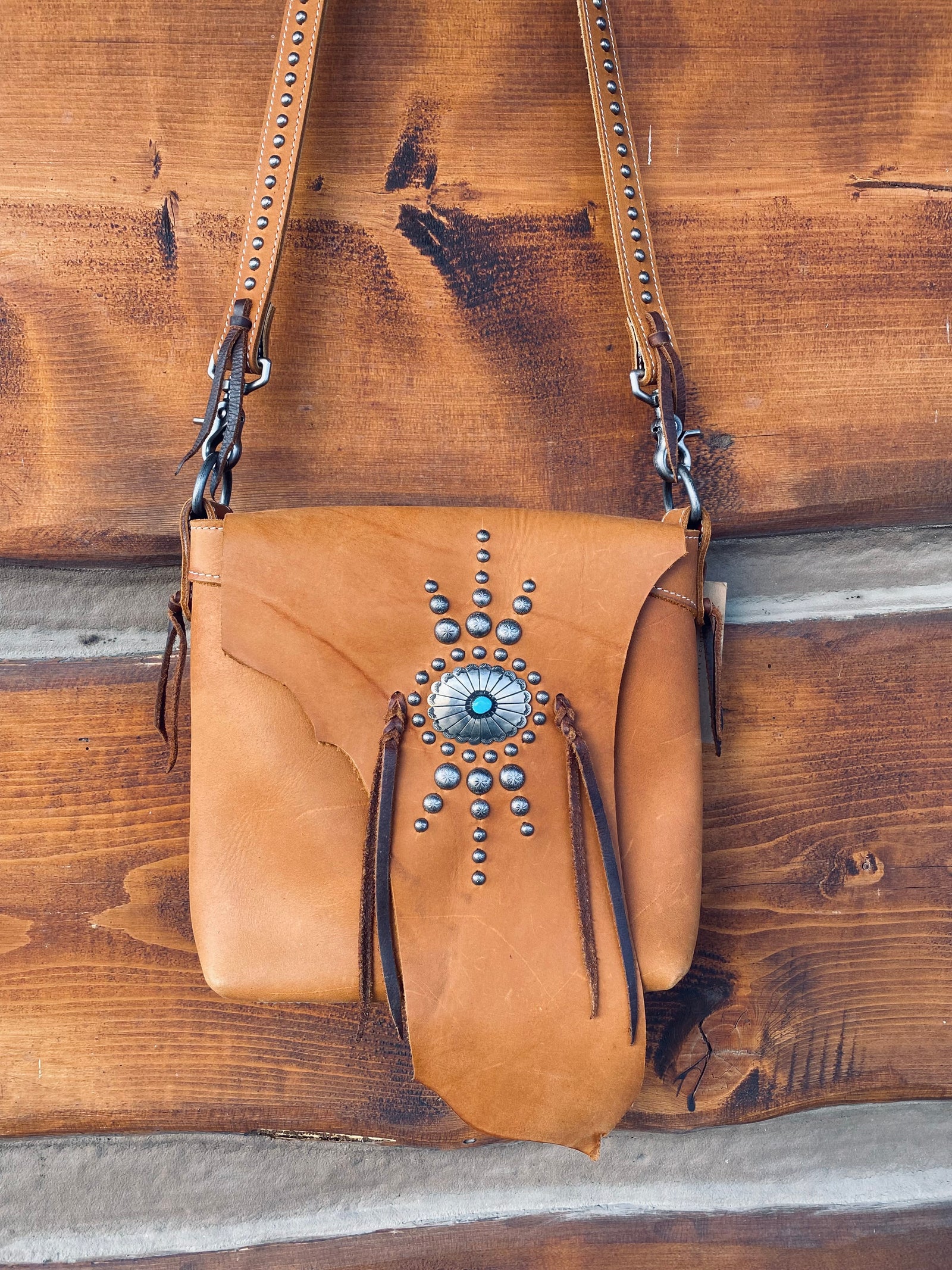 Small Raw Edge Fringe Crossbody