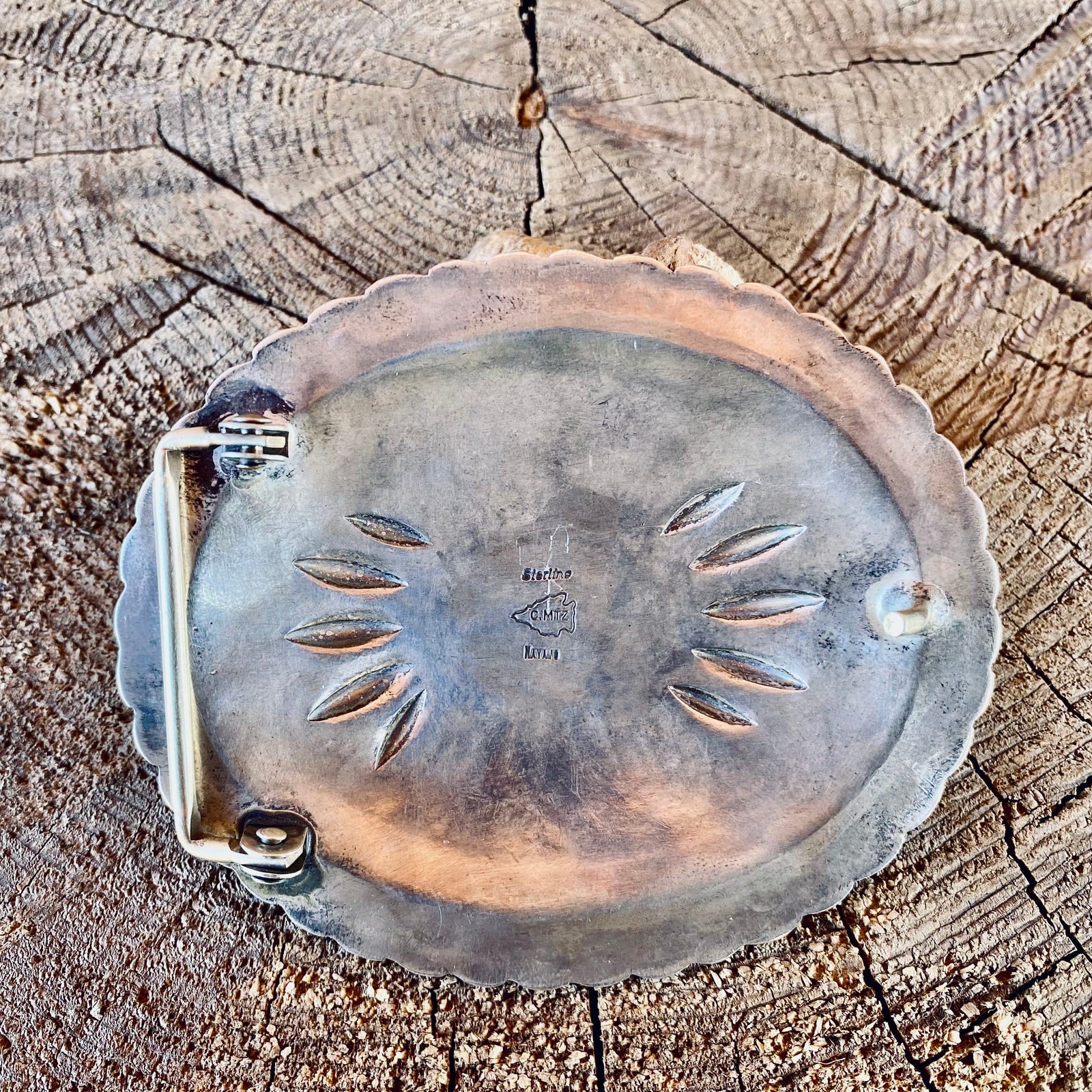 C.MTZ Sterling Silver & Turquoise Buckle