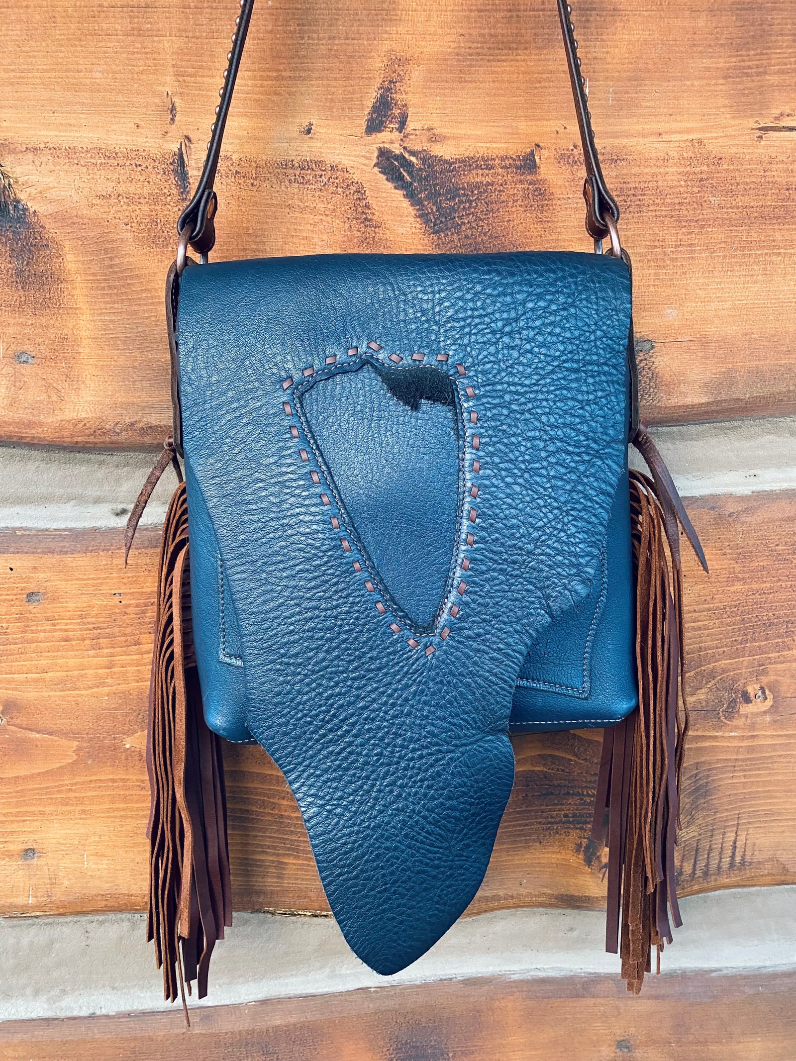 Raw Edge Fringe Crossbody