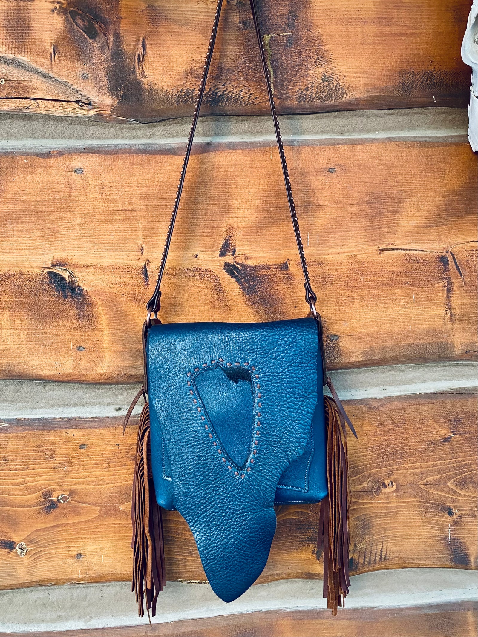 Raw Edge Fringe Crossbody