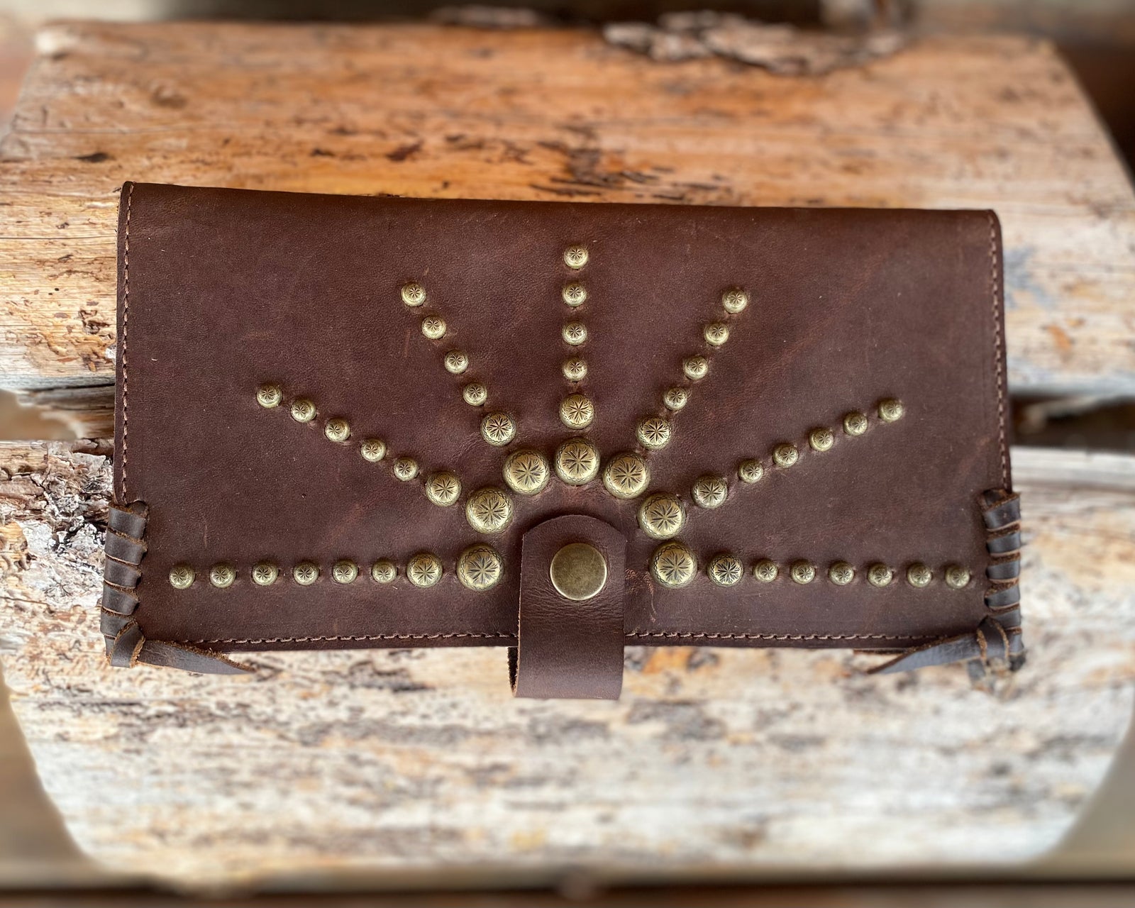 Brass Sunburst Wallet