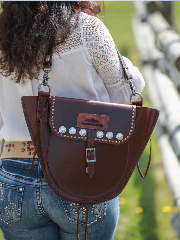 Handmade western leather purse