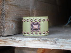 Handmade western leather cuff