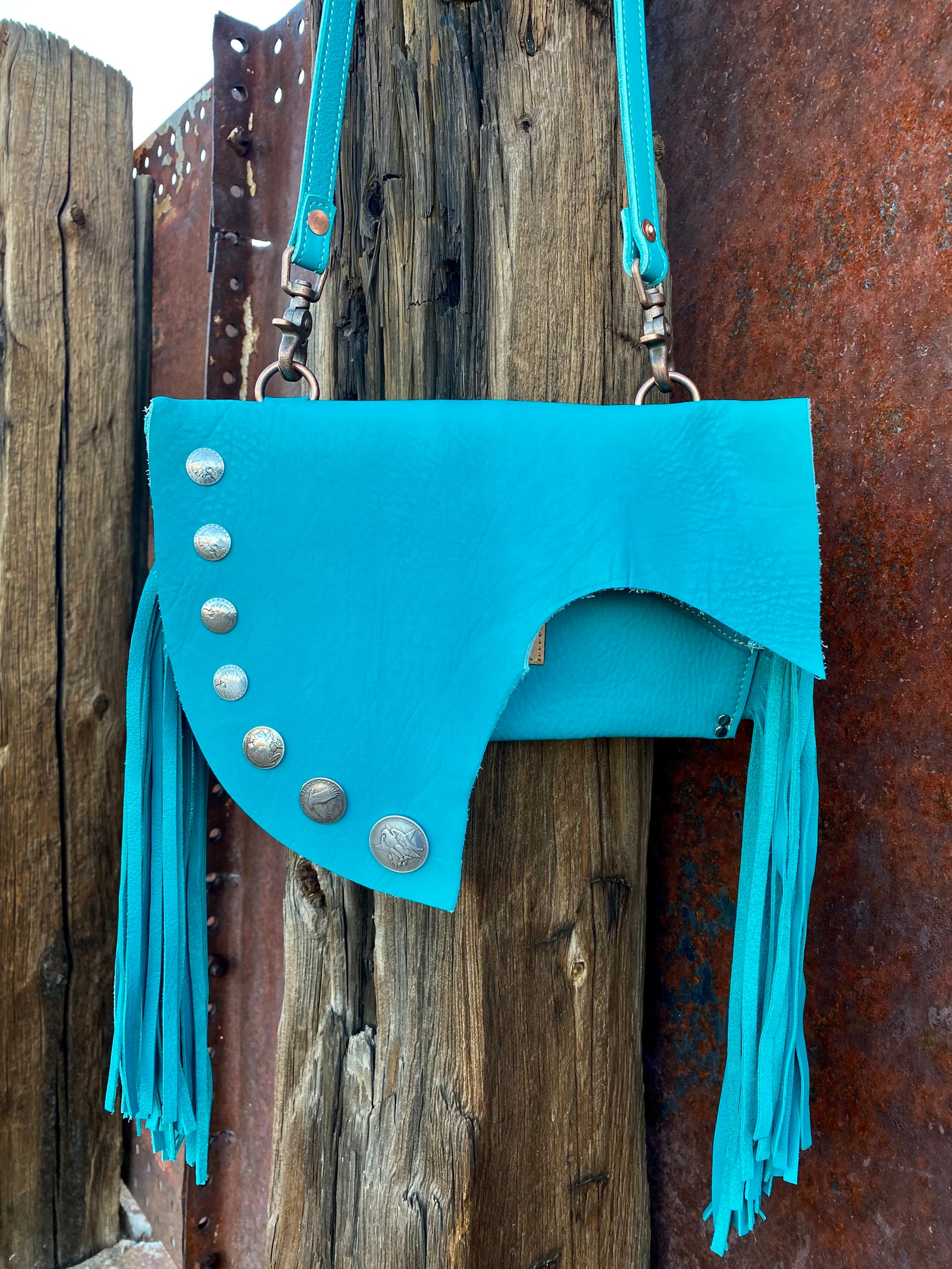 Raw Edge Crossbody Clutch