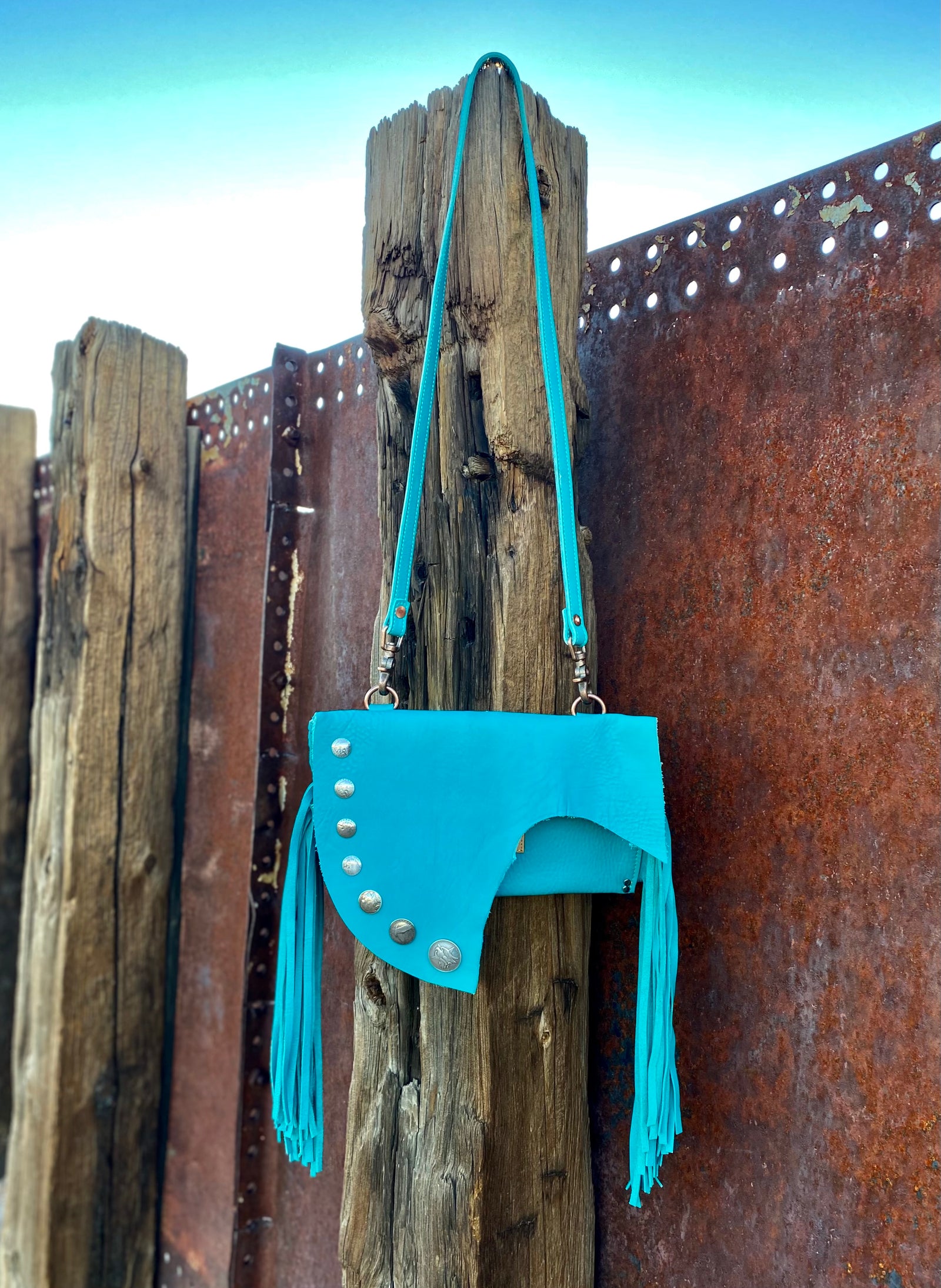 Raw Edge Crossbody Clutch